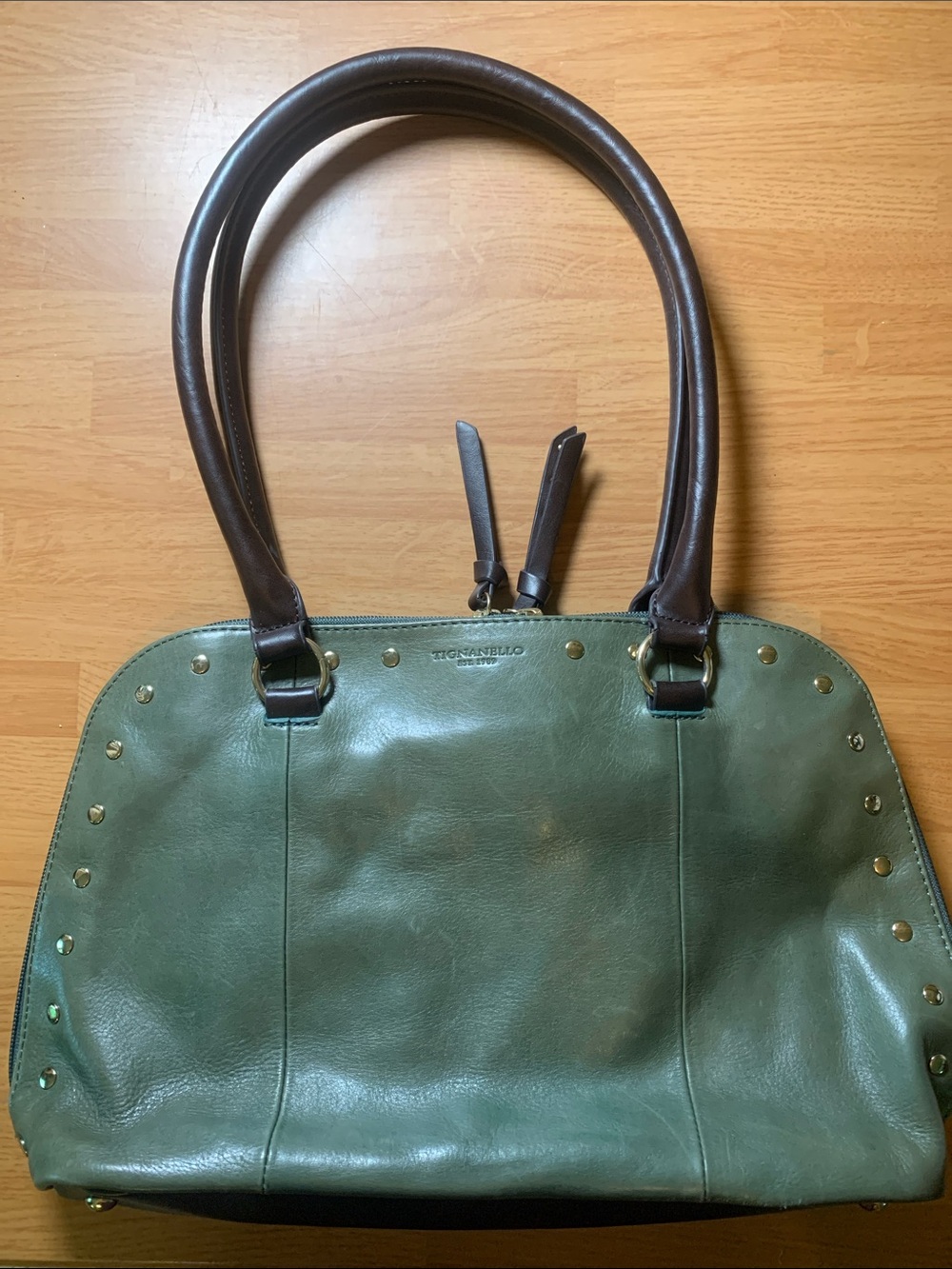Tignanello Mohave Dome Shopper Bag Olive Green